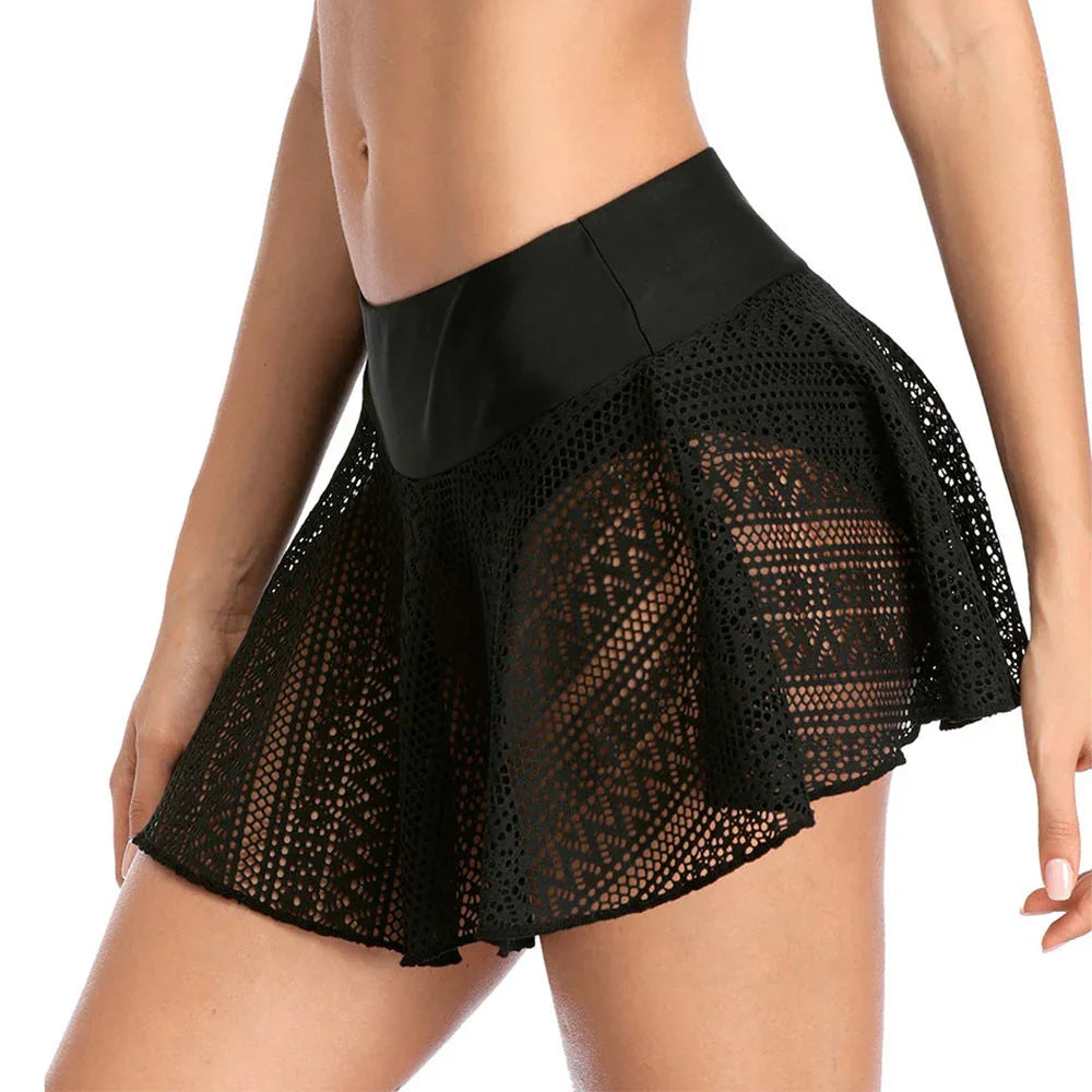 High-waisted mesh beach pants - VAleG