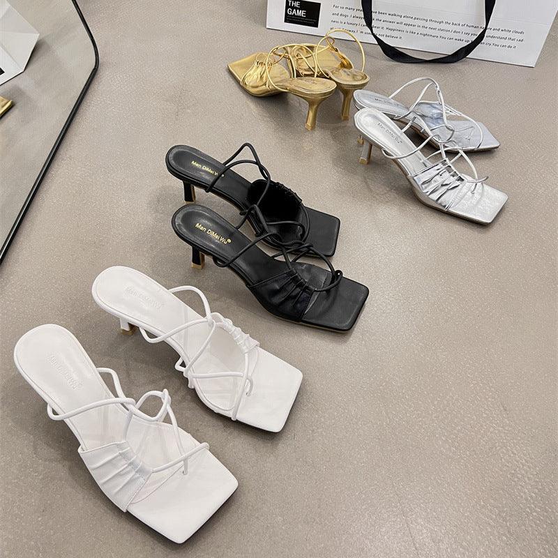 Women's Flip-toe Stiletto Heel Fashion Sandals - VAleG