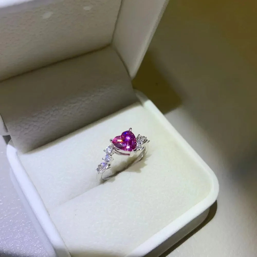 1 Carat Moissanite 925 Sterling Silver Ring - VAleG