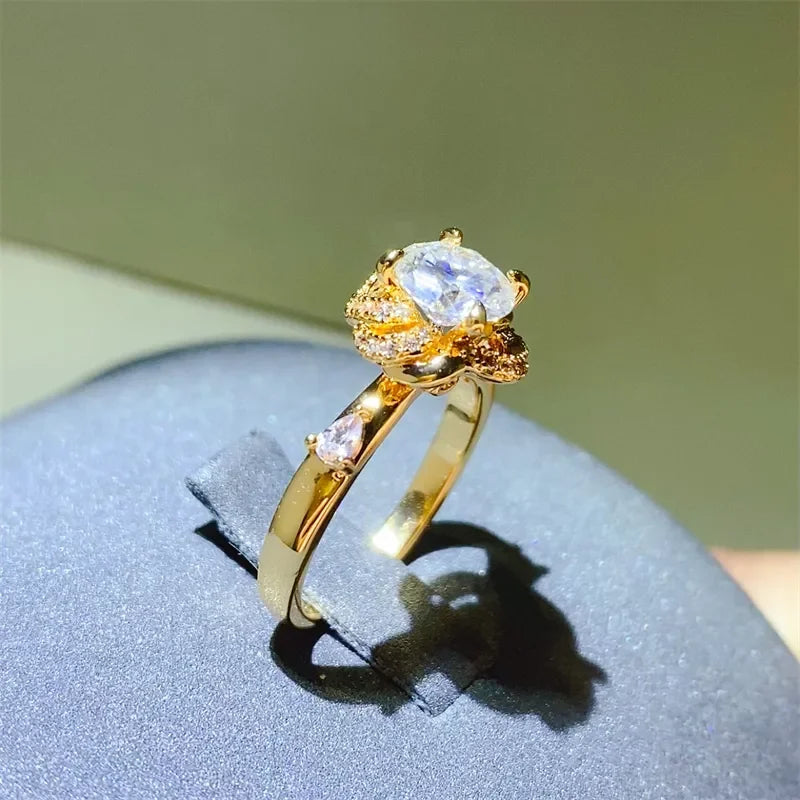1 Carat Moissanite Zircon 925 Sterling Silver Ring - VAleG