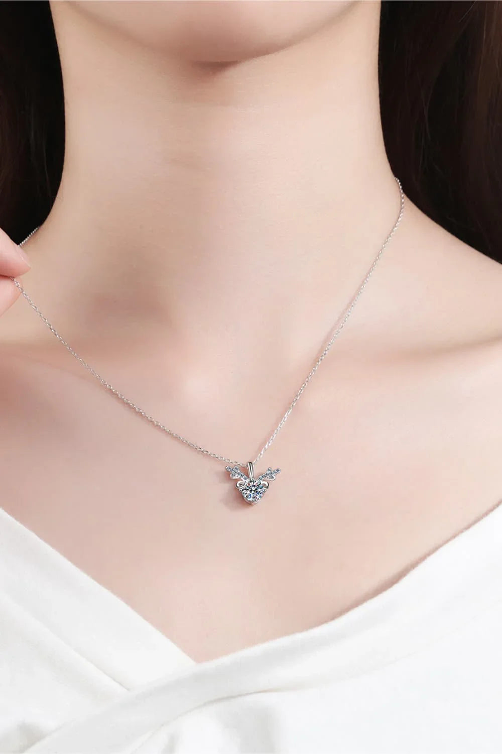 1 Carat Moissanite 925 Sterling Silver Necklace - VAleG