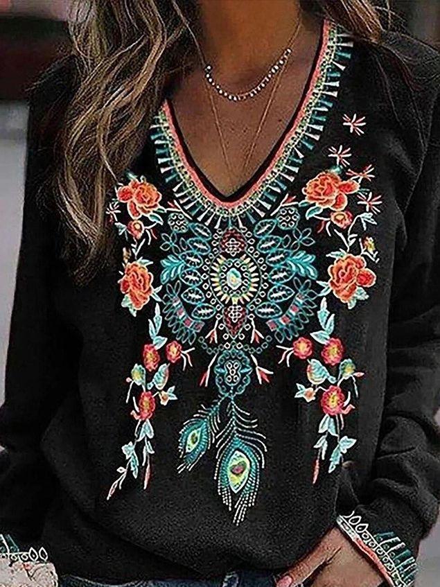 Lapel Ethnic Style Spring And Autumn Long Sleeve Bottoming Shirt - VAleG