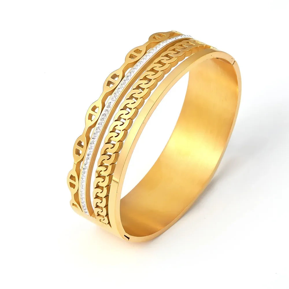 18K Gold-Plated Czech Diamond Bracelet - VAleG