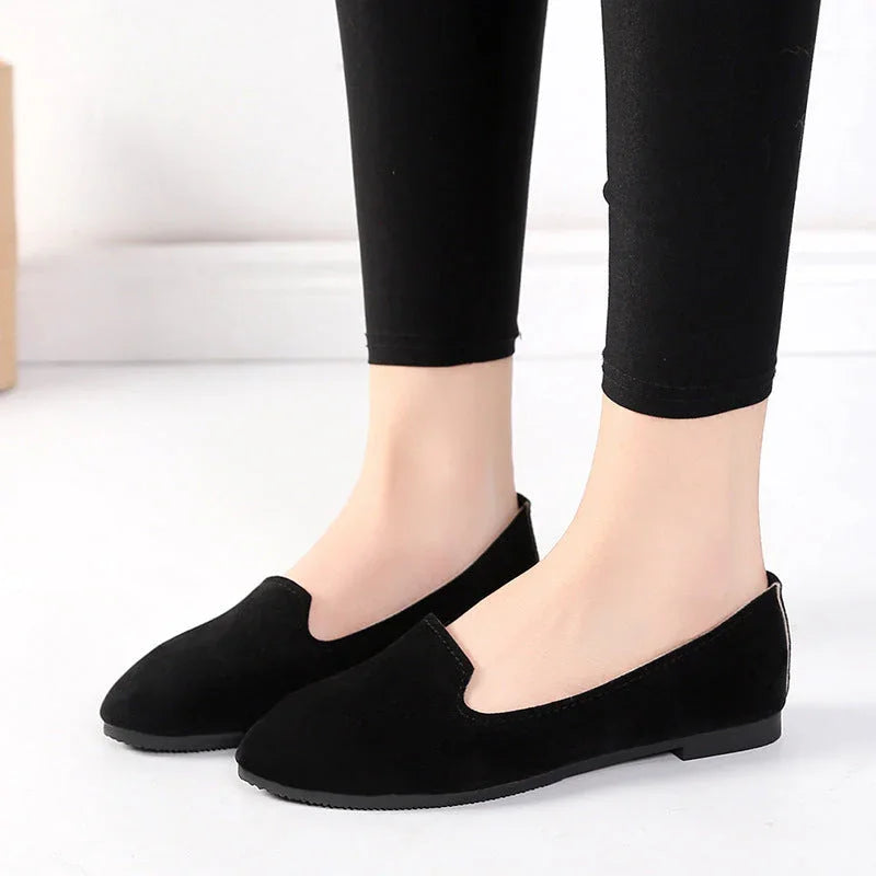Spring And Autumn Women's New Candy Color Work Flat Shoes - VAleG