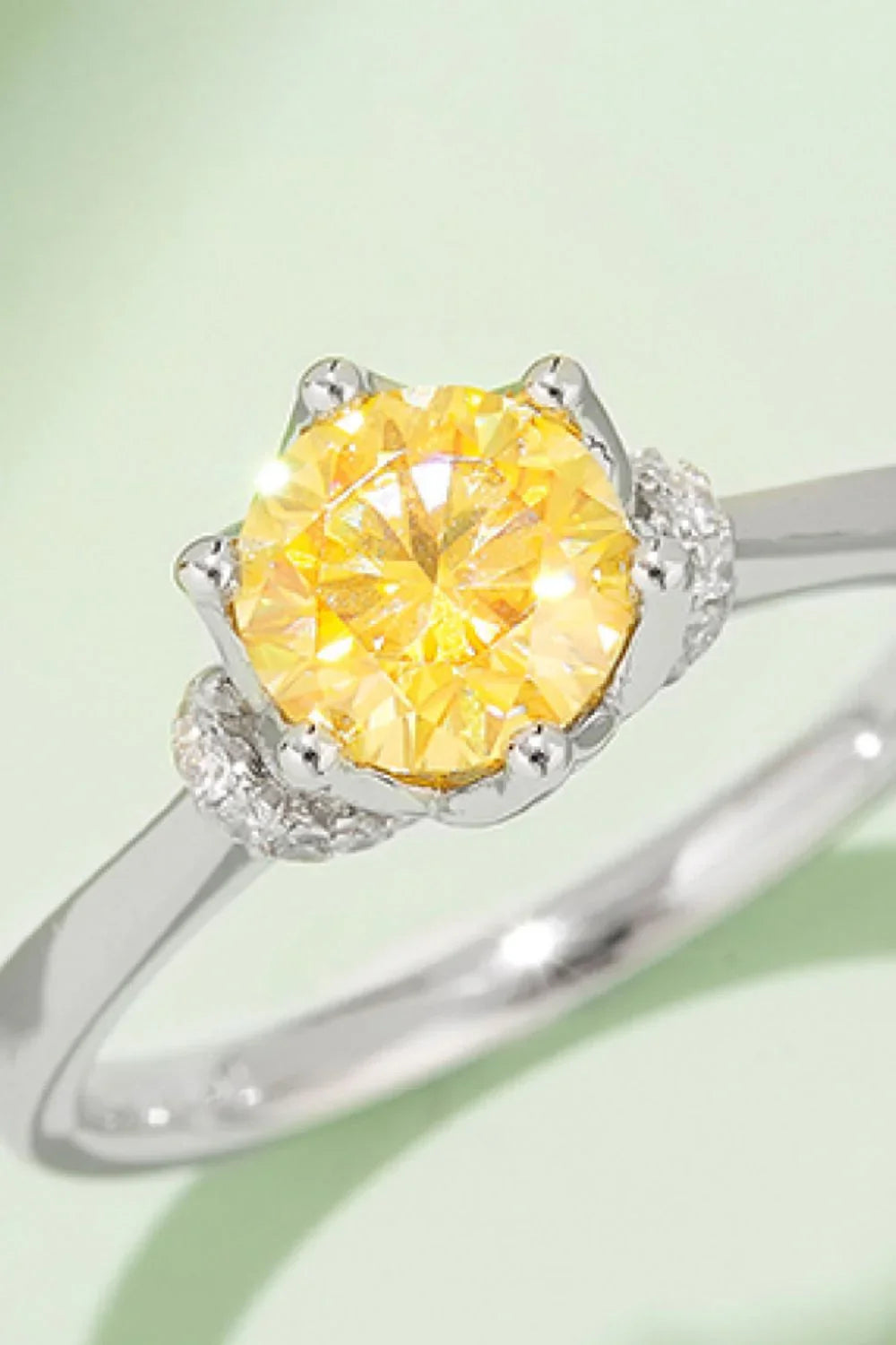 1 Carat Moissanite Contrast 925 Sterling Silver Ring - VAleG