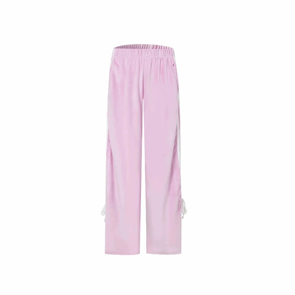 Velvet Wide-leg Pants Women's High Waist Loose Drooping Straight-leg Pants - VAleG