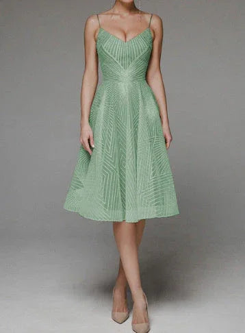 Women's Summer Sling Embroidered Sleeveless Dress - VAleG
