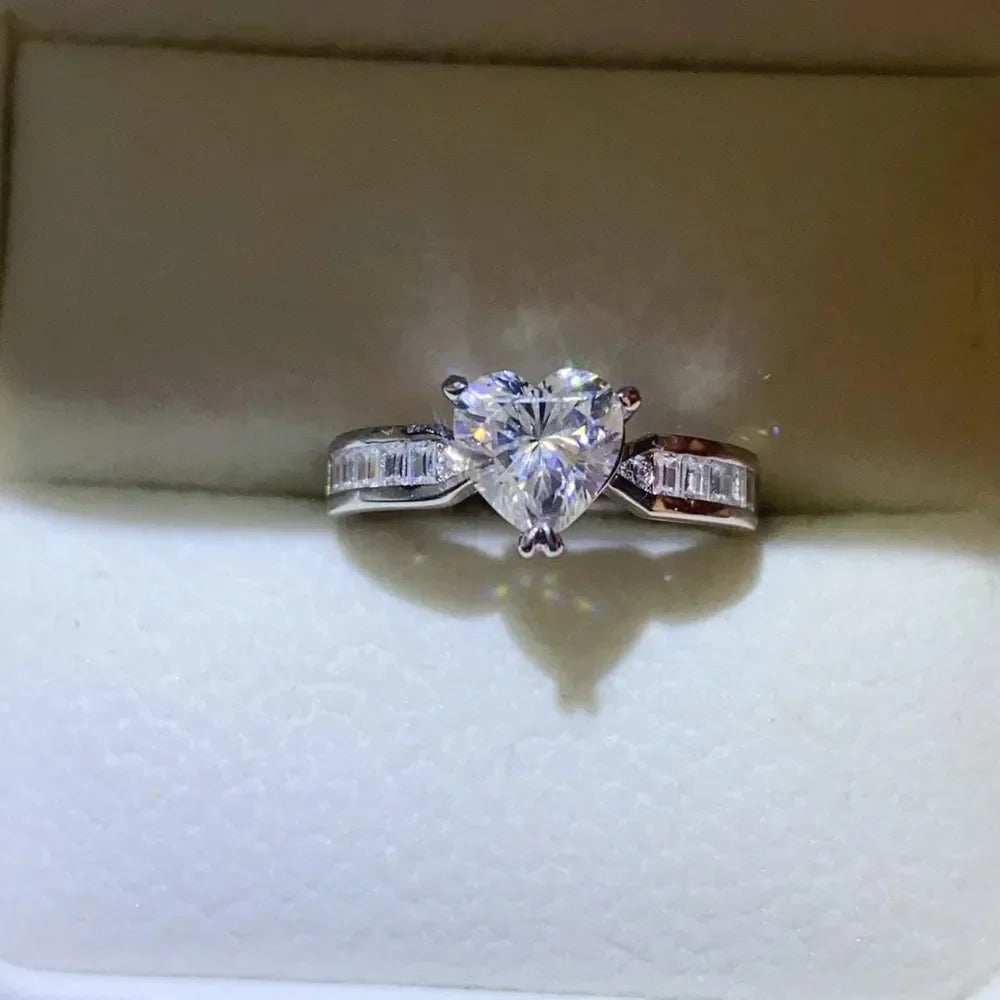 1 Carat Moissanite 925 Sterling Silver Ring - VAleG