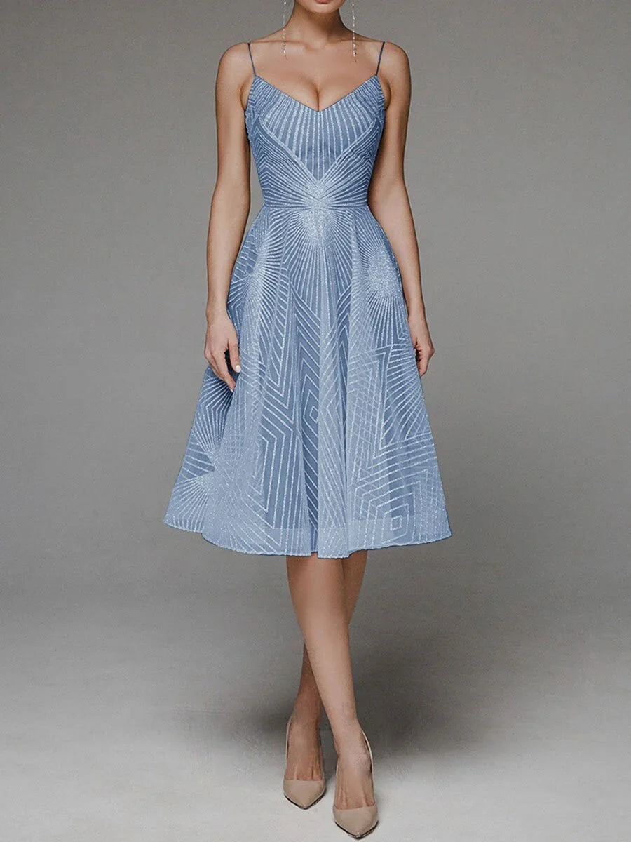 Women's Summer Sling Embroidered Sleeveless Dress - VAleG