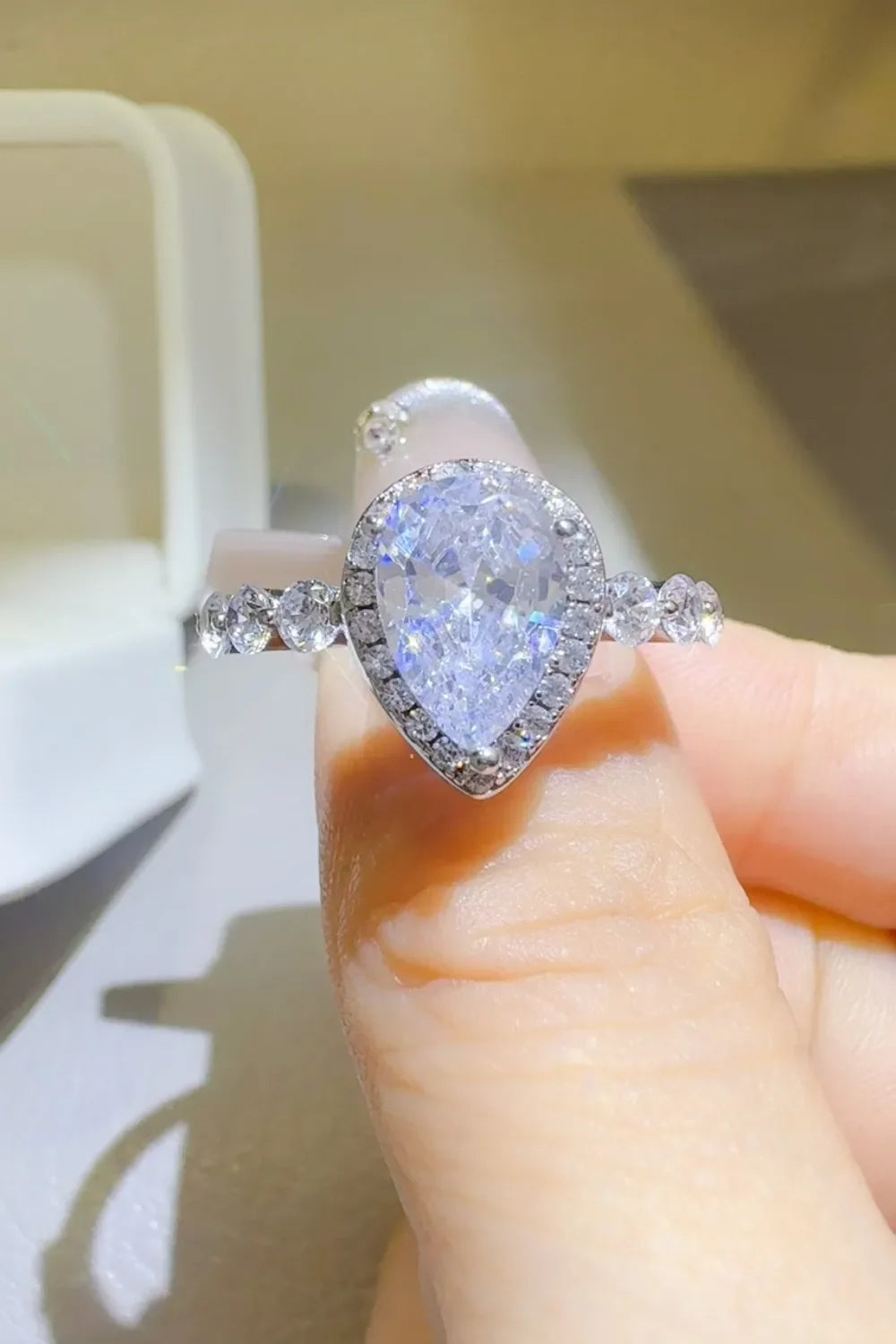 2 Carat Moissanite 925 Sterling Silver Ring - VAleG