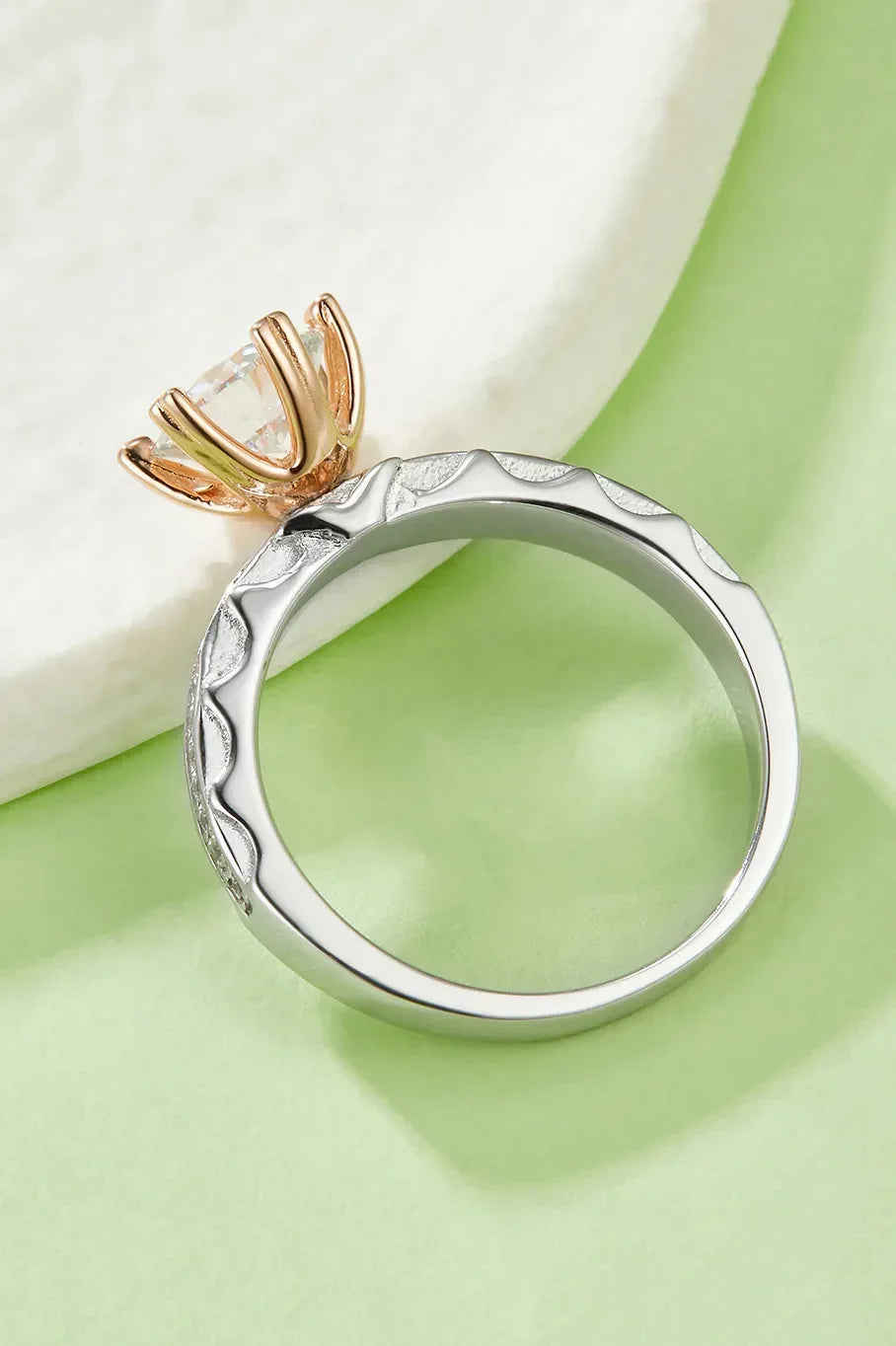 1 Carat Moissanite 925 Sterling Silver Ring - VAleG