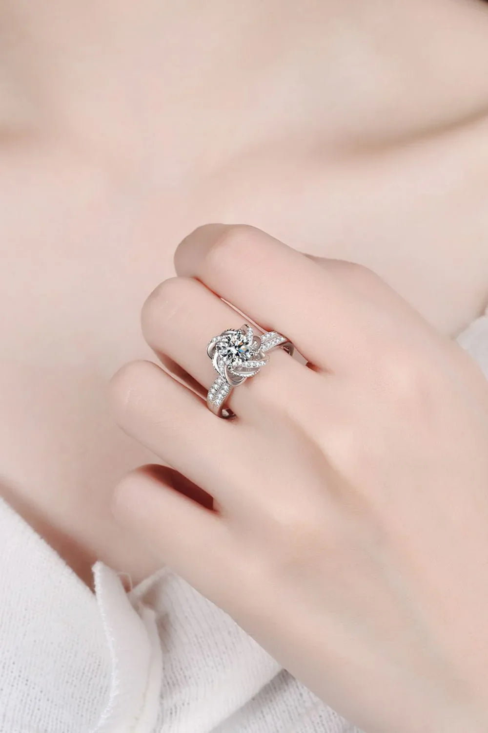 1 Carat Moissanite 925 Sterling Silver Ring - VAleG