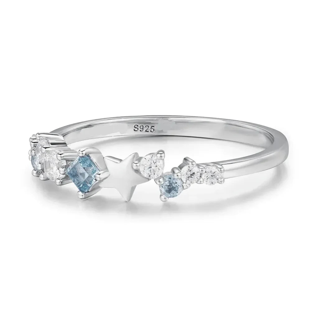 Star Inlaid Zircon Ring - VAleG