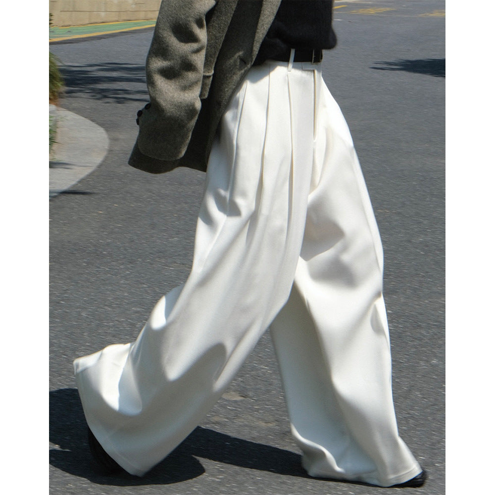 Stile casual Tridimensionale pieghettato pantaloni Loose cadenti da donna