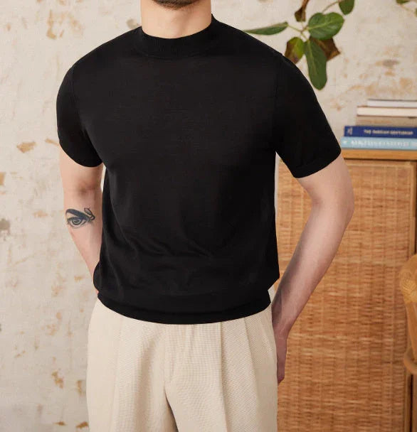 Slim Fit Small Round Neck Short Sleeve - VAleG