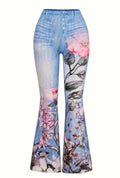Women's Printed Polyester Jeans - VAleG