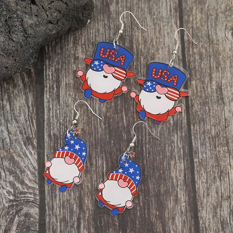 2 Pair Acrylic Gnome Earrings - VAleG