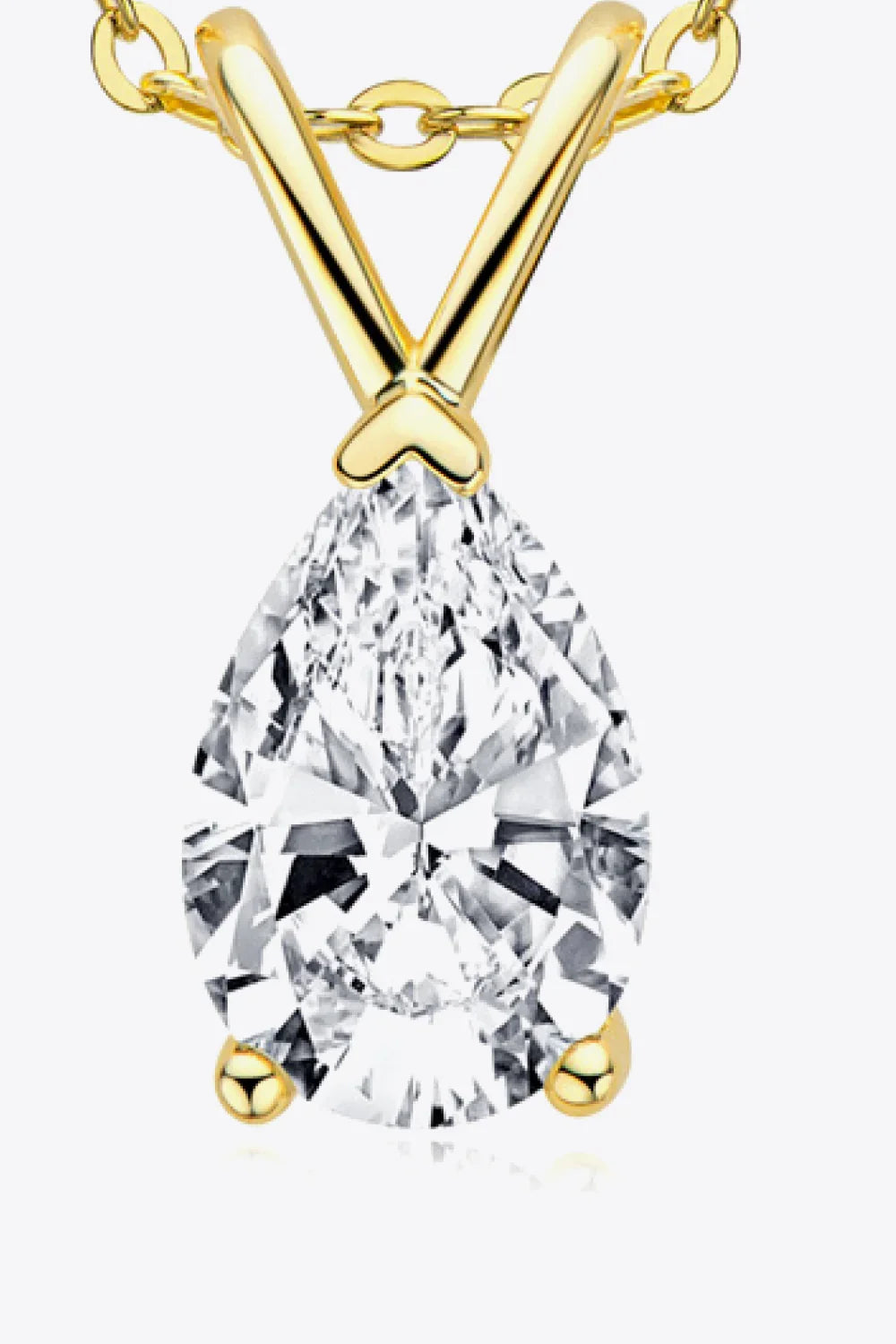 1.5 Carat Moissanite Pendant 925 Sterling Silver Necklace - VAleG