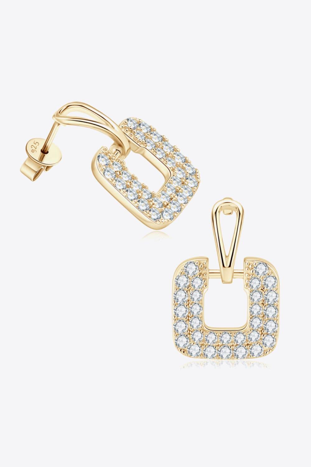 1.68 Carat Moissanite 925 Sterling Silver Drop Earrings - VAleG