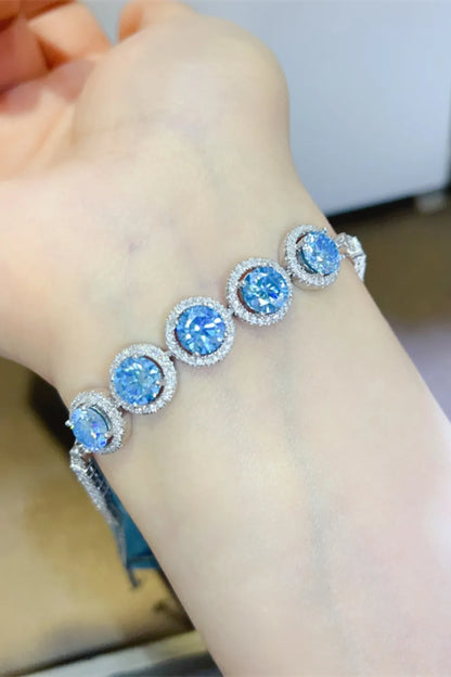5 Carat Moissanite 925 Sterling Silver Bracelet - VAleG