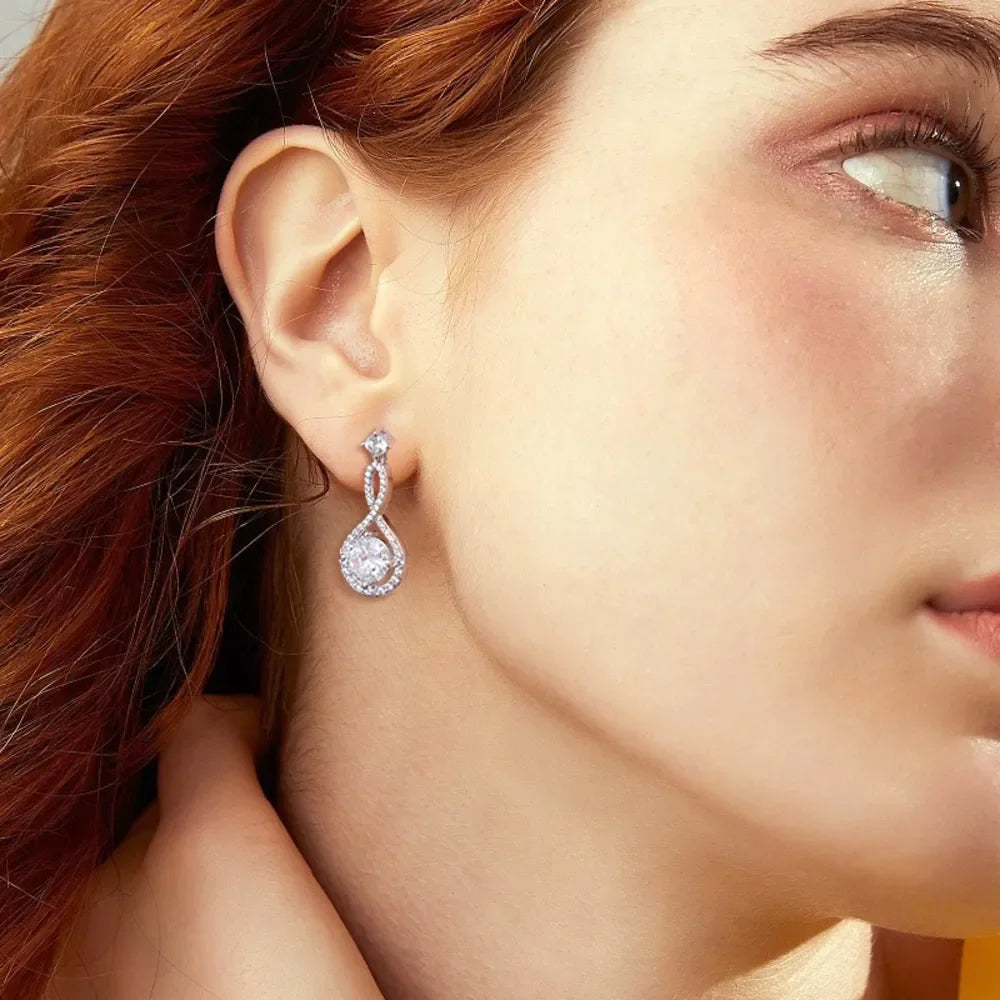 1 Carat Moissanite 925 Sterling Silver Earrings - VAleG