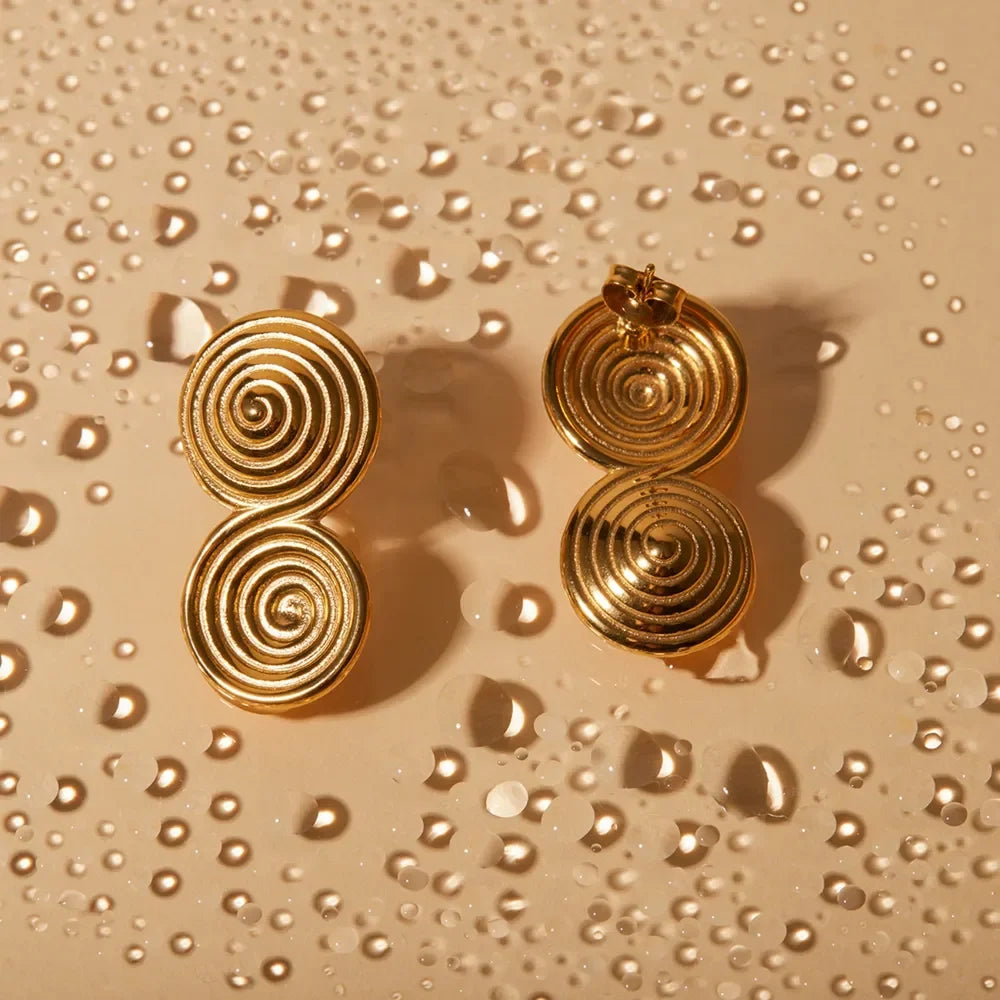 18K Gold-Plated Stainless Steel Earrings - VAleG