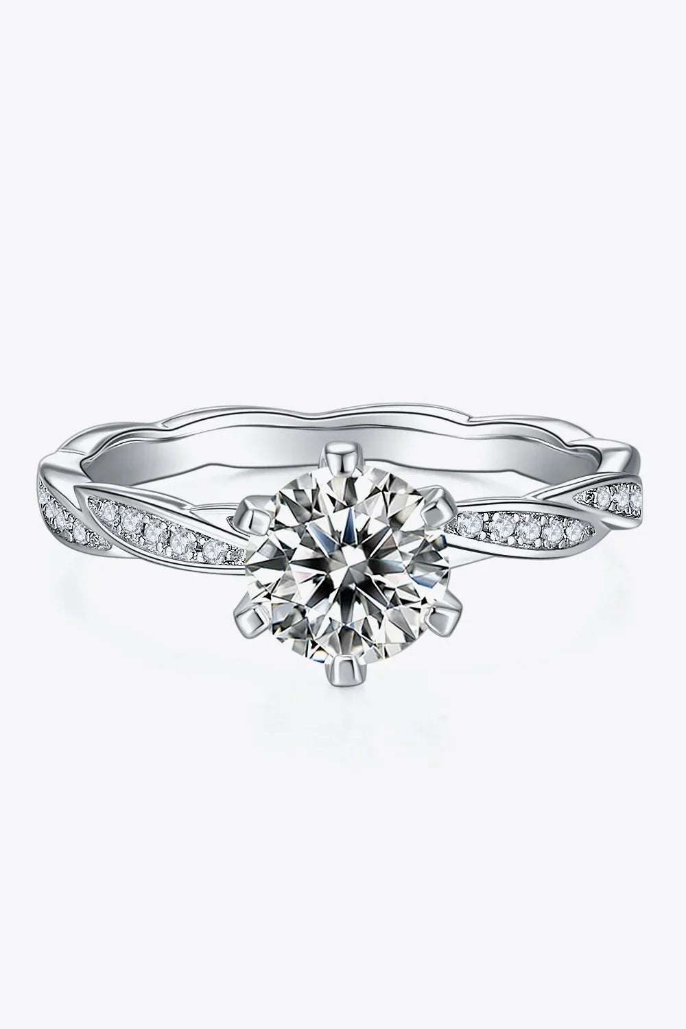 1 Carat Moissanite 925 Sterling Silver Ring - VAleG