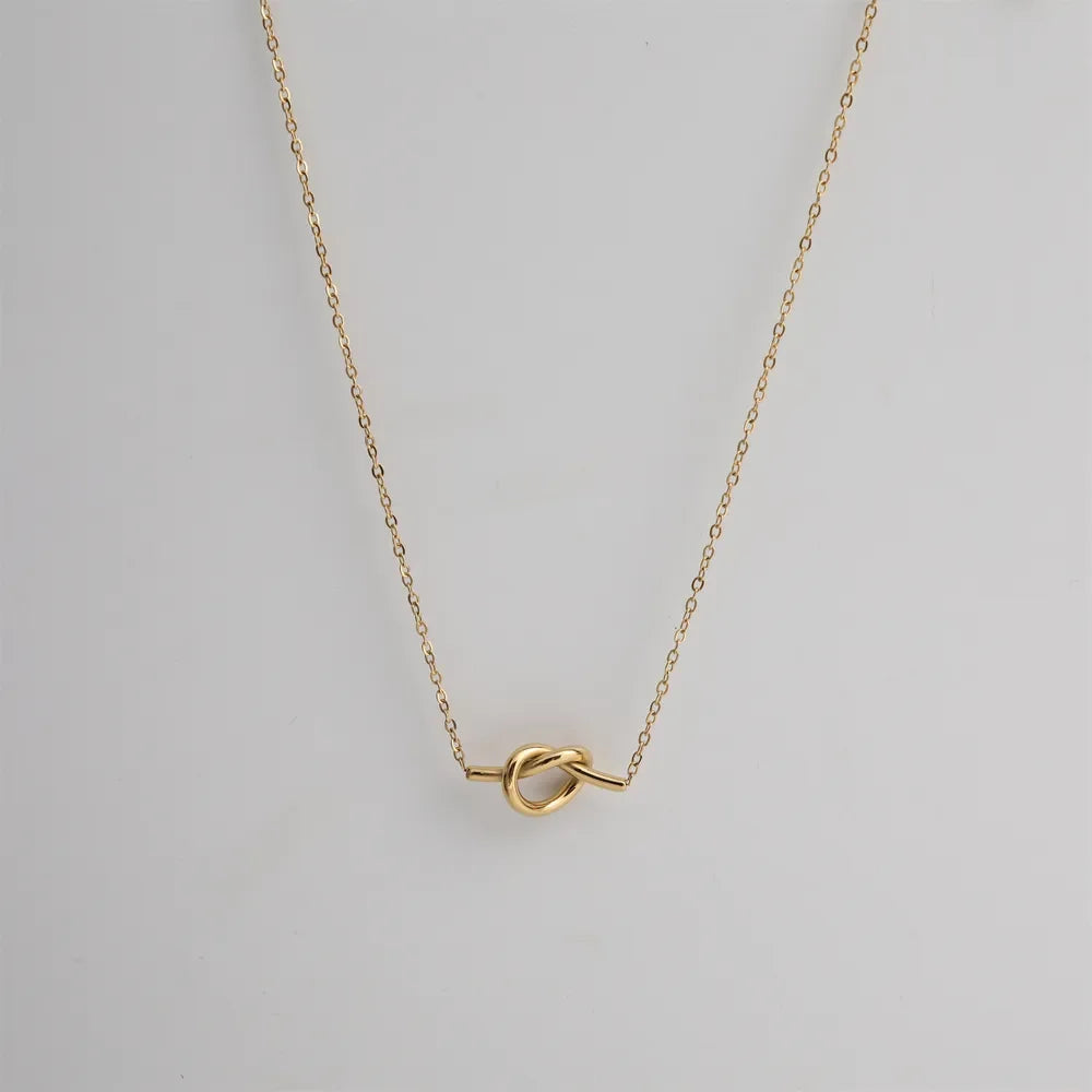 18K Gold-Plated Knotted Necklace - VAleG