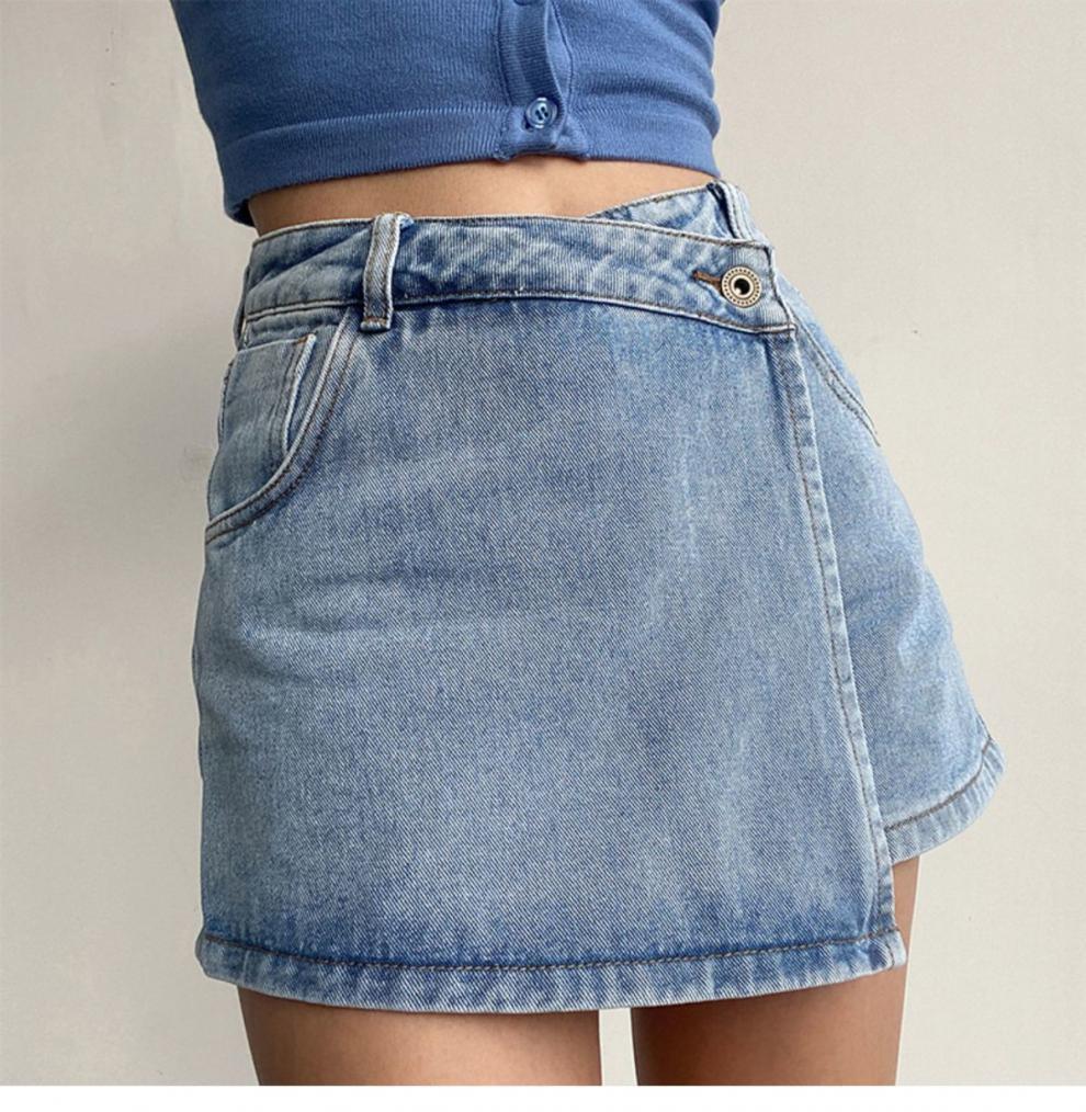 Anti-exposure Irregular Denim Skirt - VAleG