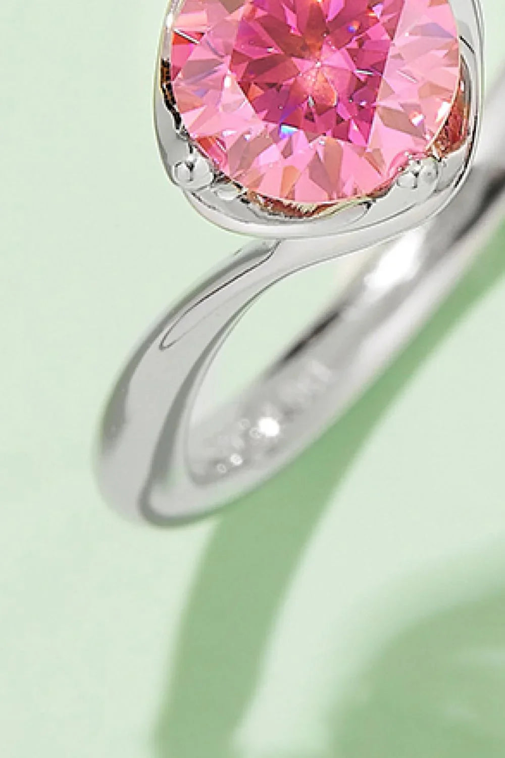 1 Carat Moissanite 925 Sterling Silver Solitaire Ring - VAleG