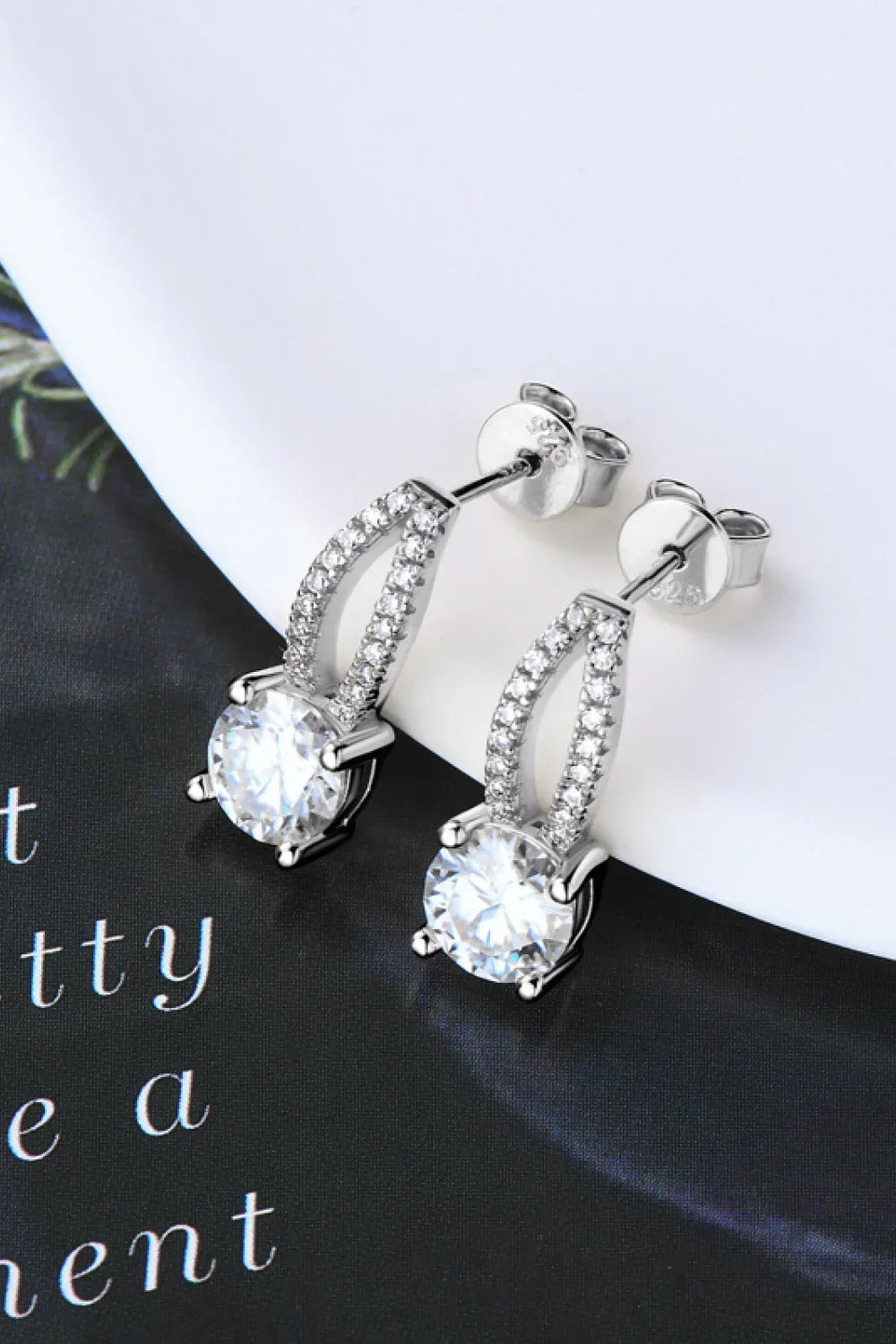 1 Carat Moissanite 925 Sterling Silver Earrings - VAleG