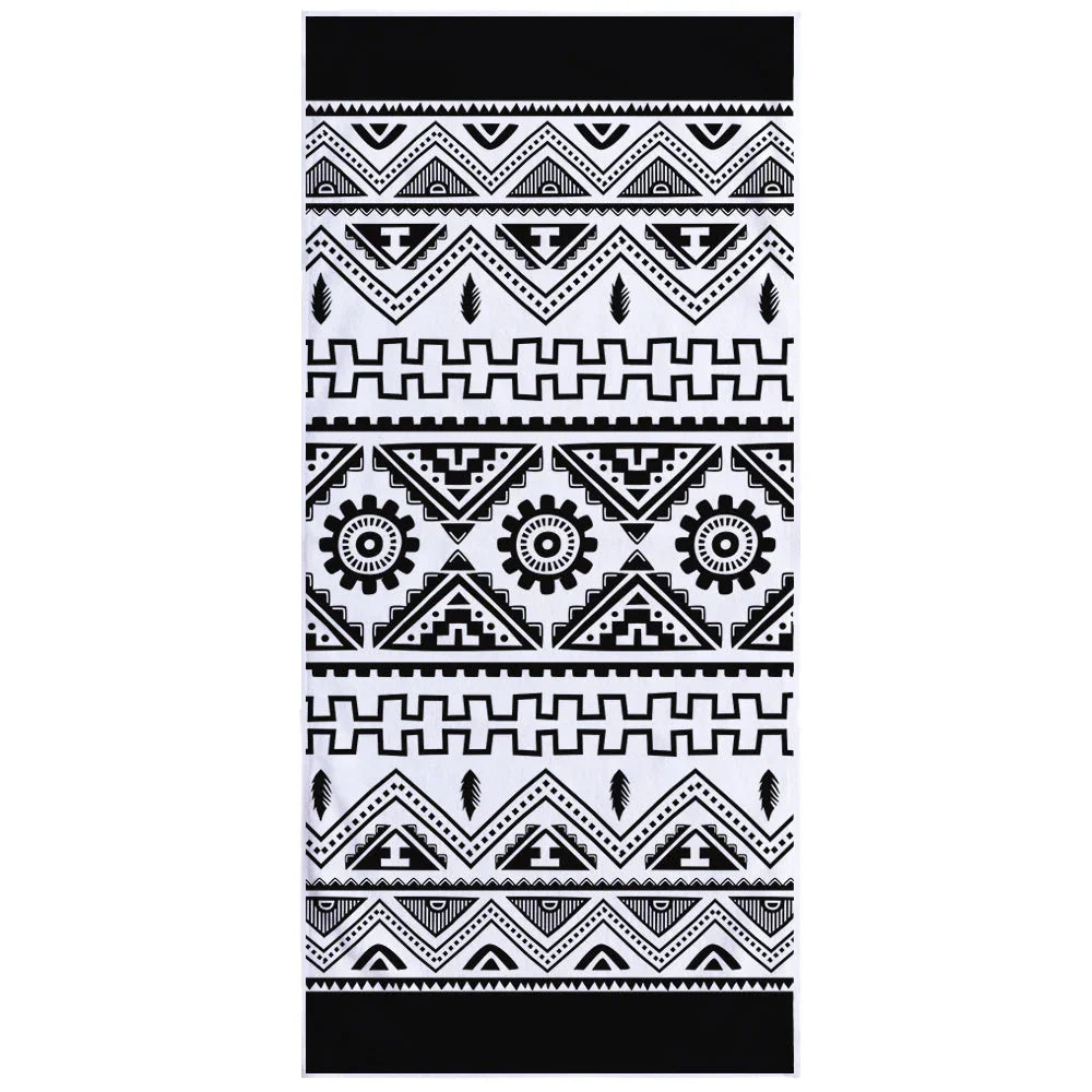 Microfiber Square Print Beach Towel - VAleG