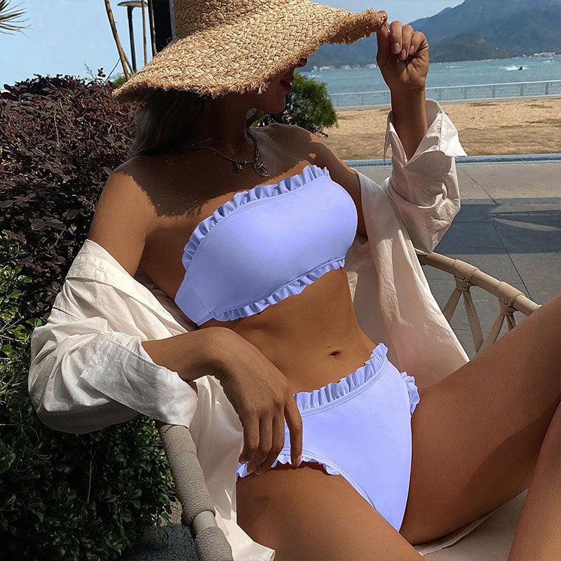 Women's Tube Top Split Swimsuit Beach - VAleG