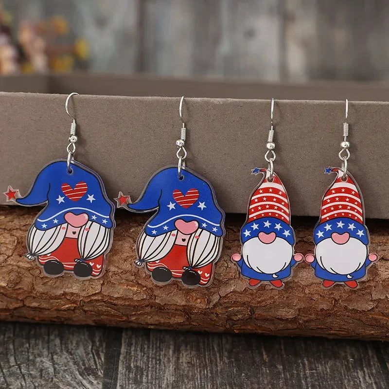 2 Pair Acrylic Gnome Earrings - VAleG