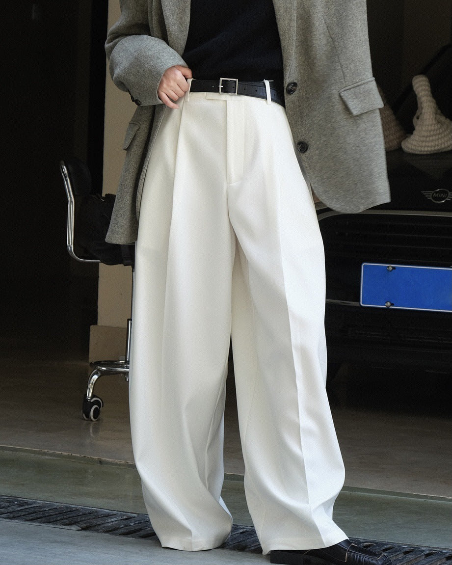 Stile casual Tridimensionale pieghettato pantaloni Loose cadenti da donna