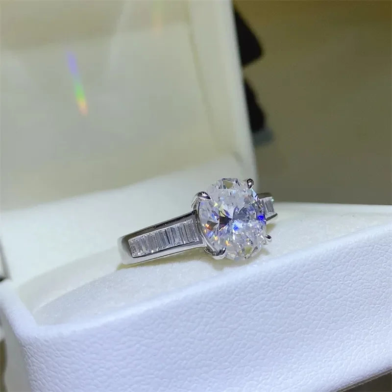 3 Carat Moissanite 925 Sterling Silver Ring - VAleG