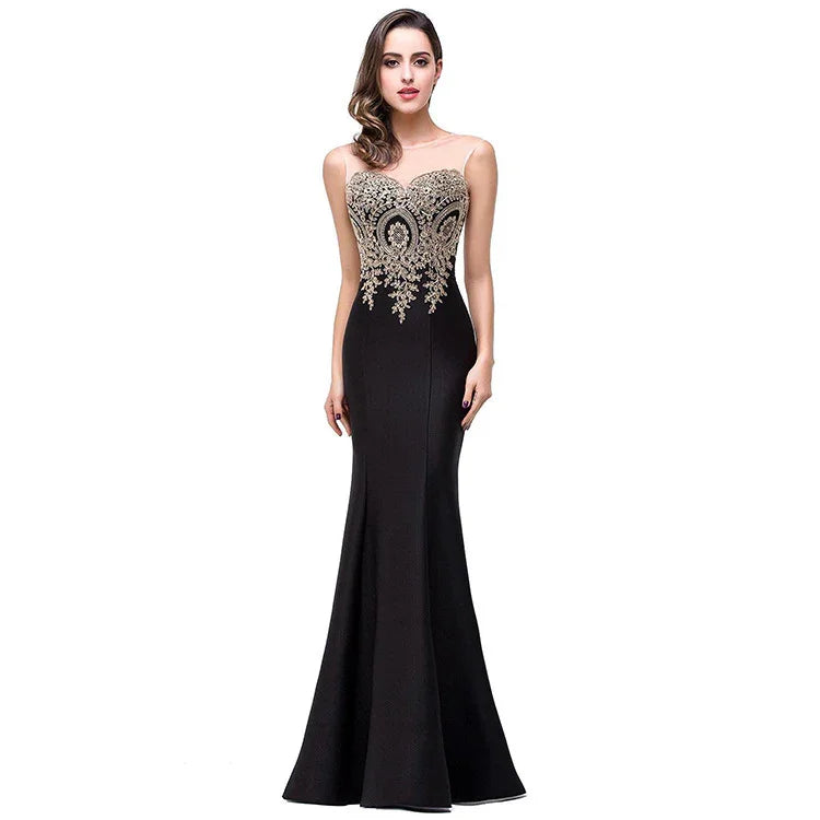 Hollow perspective bag hip fishtail skirt dress - VAleG
