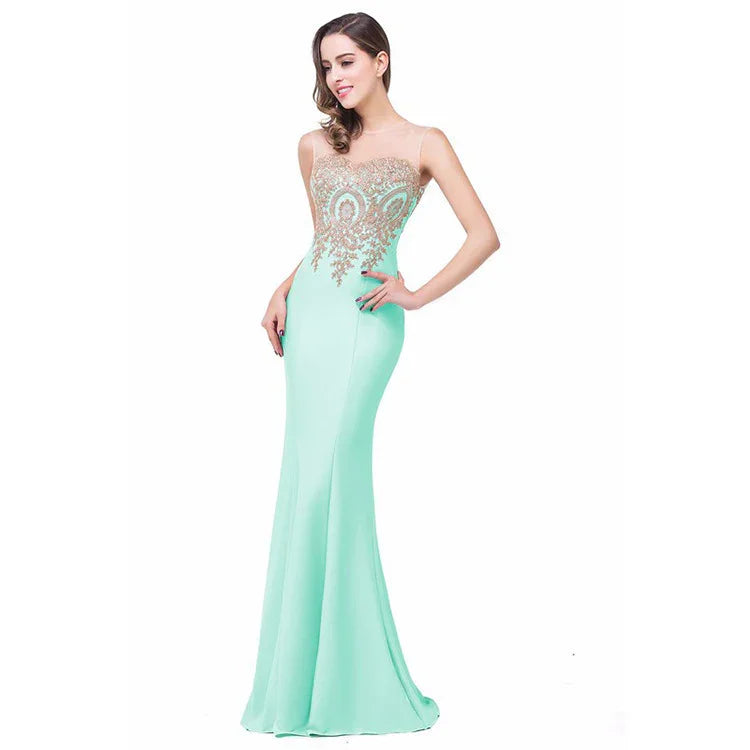 Hollow perspective bag hip fishtail skirt dress - VAleG