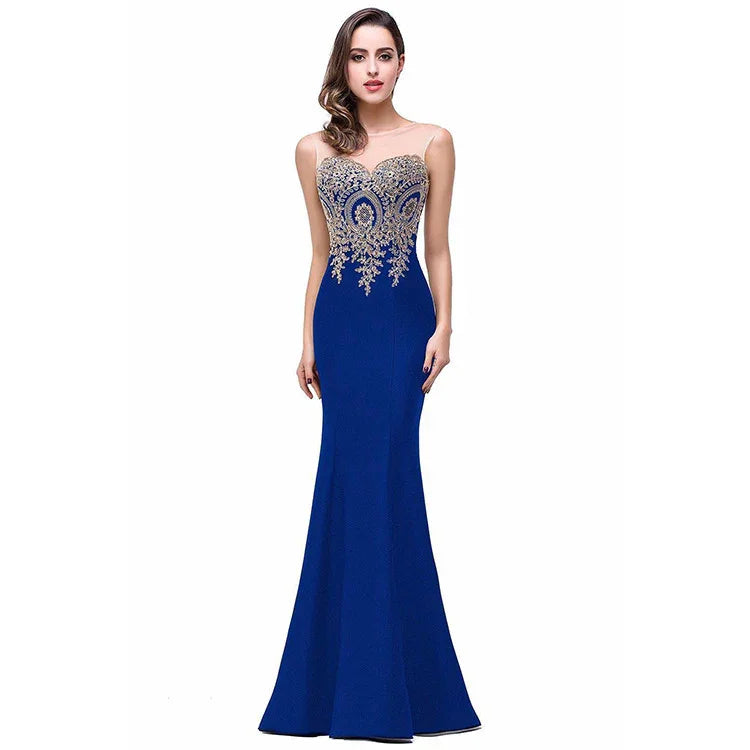 Hollow perspective bag hip fishtail skirt dress - VAleG