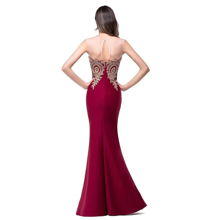 Hollow perspective bag hip fishtail skirt dress - VAleG