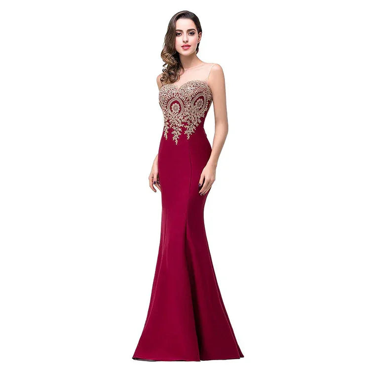 Hollow perspective bag hip fishtail skirt dress - VAleG