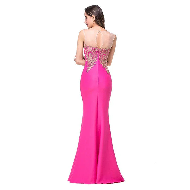 Hollow perspective bag hip fishtail skirt dress - VAleG