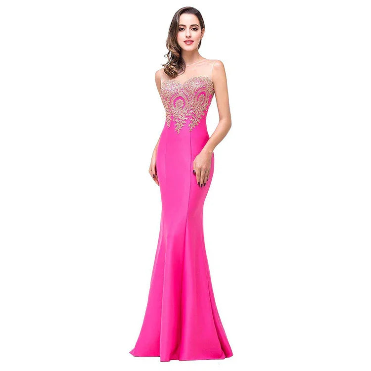 Hollow perspective bag hip fishtail skirt dress - VAleG