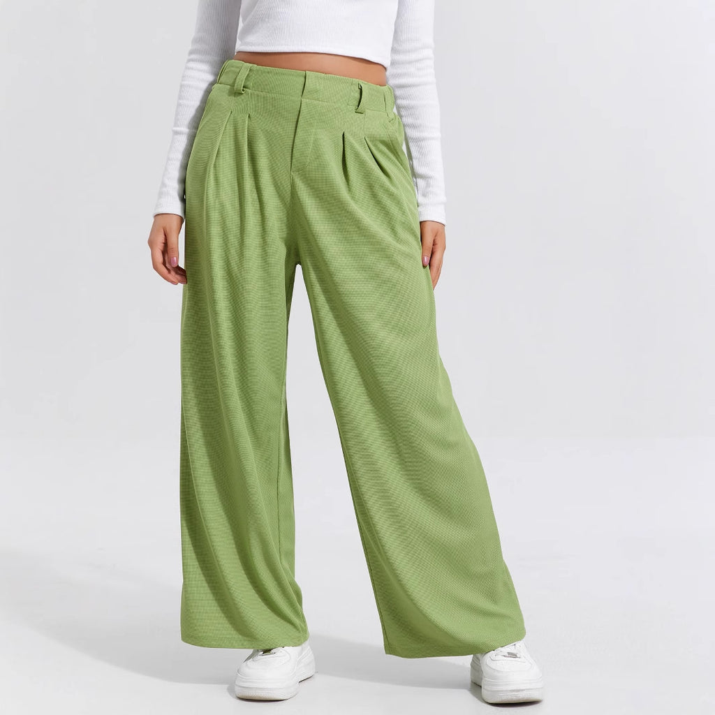 Pantaloni Larghi -  Eleganti Casual A Gamba Larga Da Donna