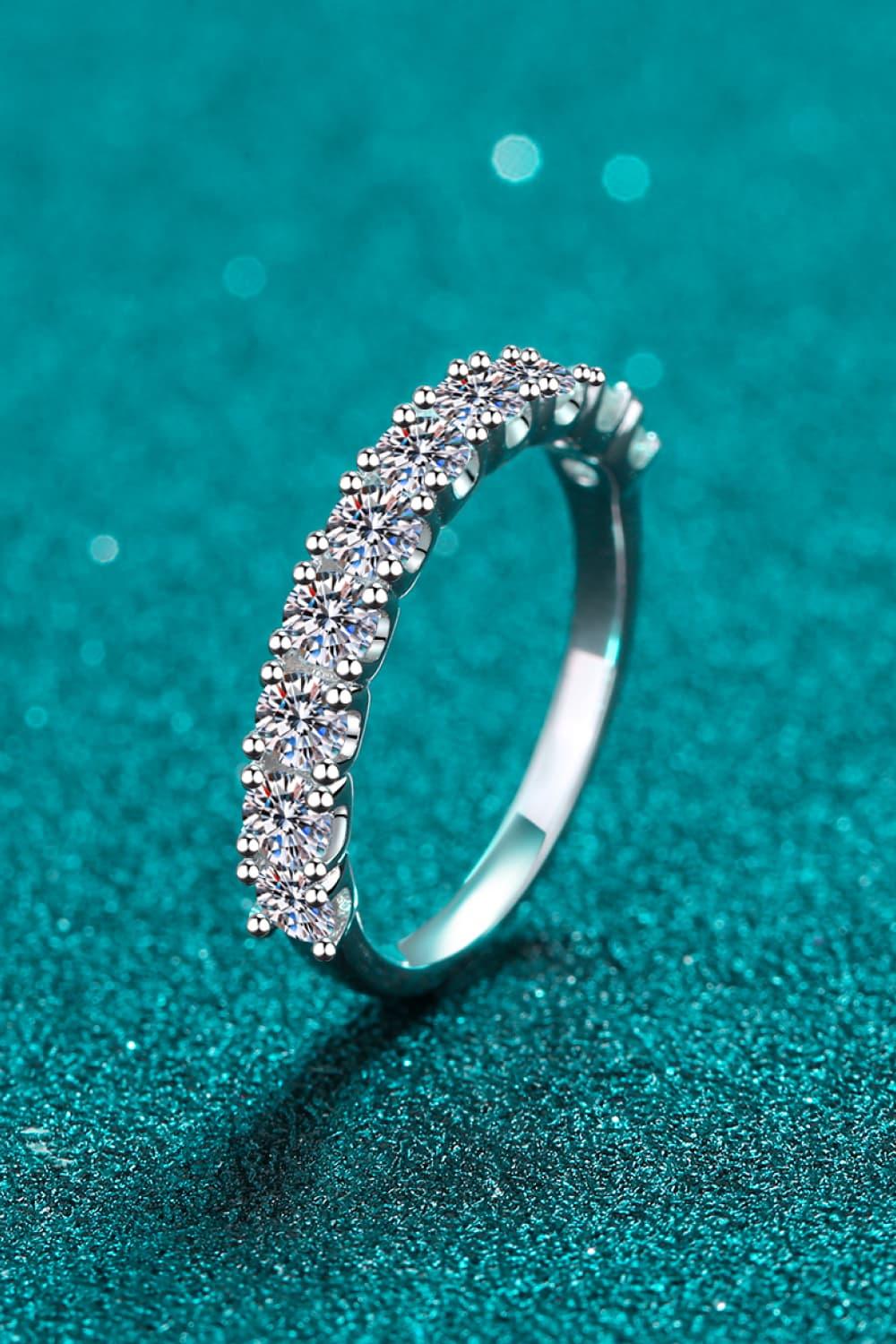 1 Carat Moissanite Half-Eternity Ring - VAleG