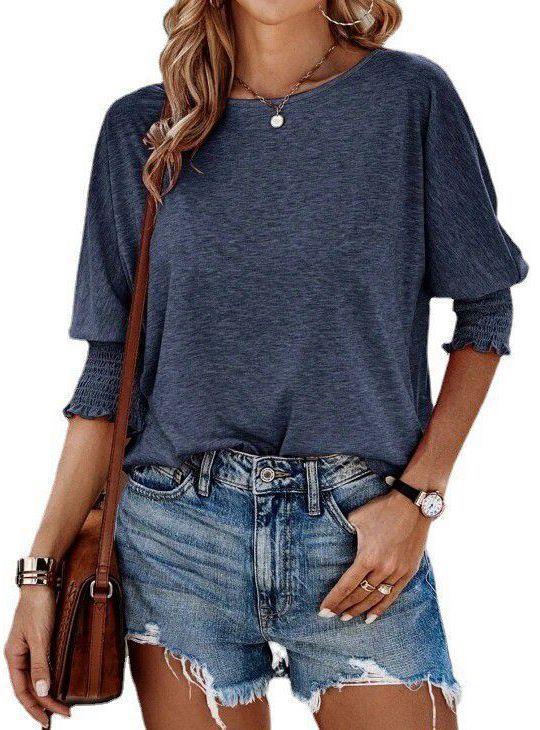 Women's Stylish Loose Round Neck T-shirt - VAleG