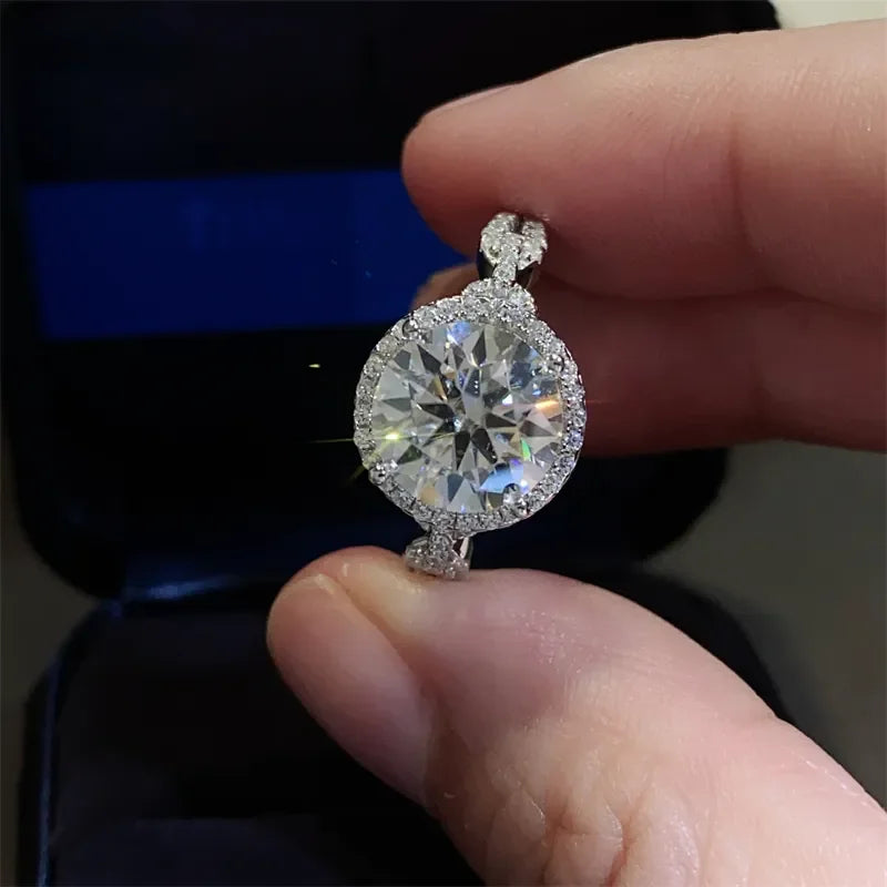 3 Carat 925 Sterling Silver Moissanite Ring - VAleG