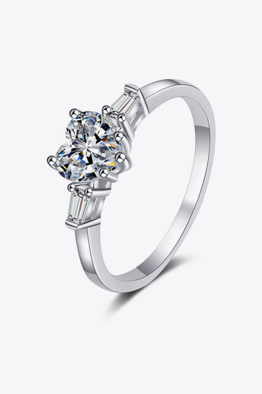 1.2 Carat Moissanite Heart Ring - VAleG