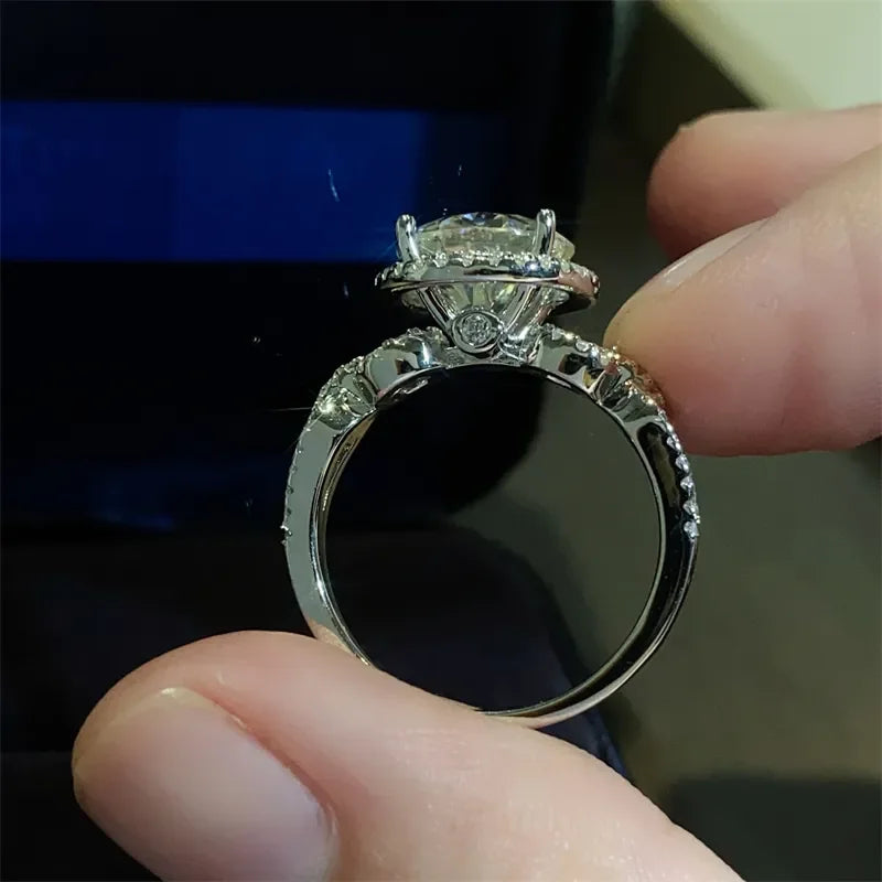 3 Carat 925 Sterling Silver Moissanite Ring - VAleG