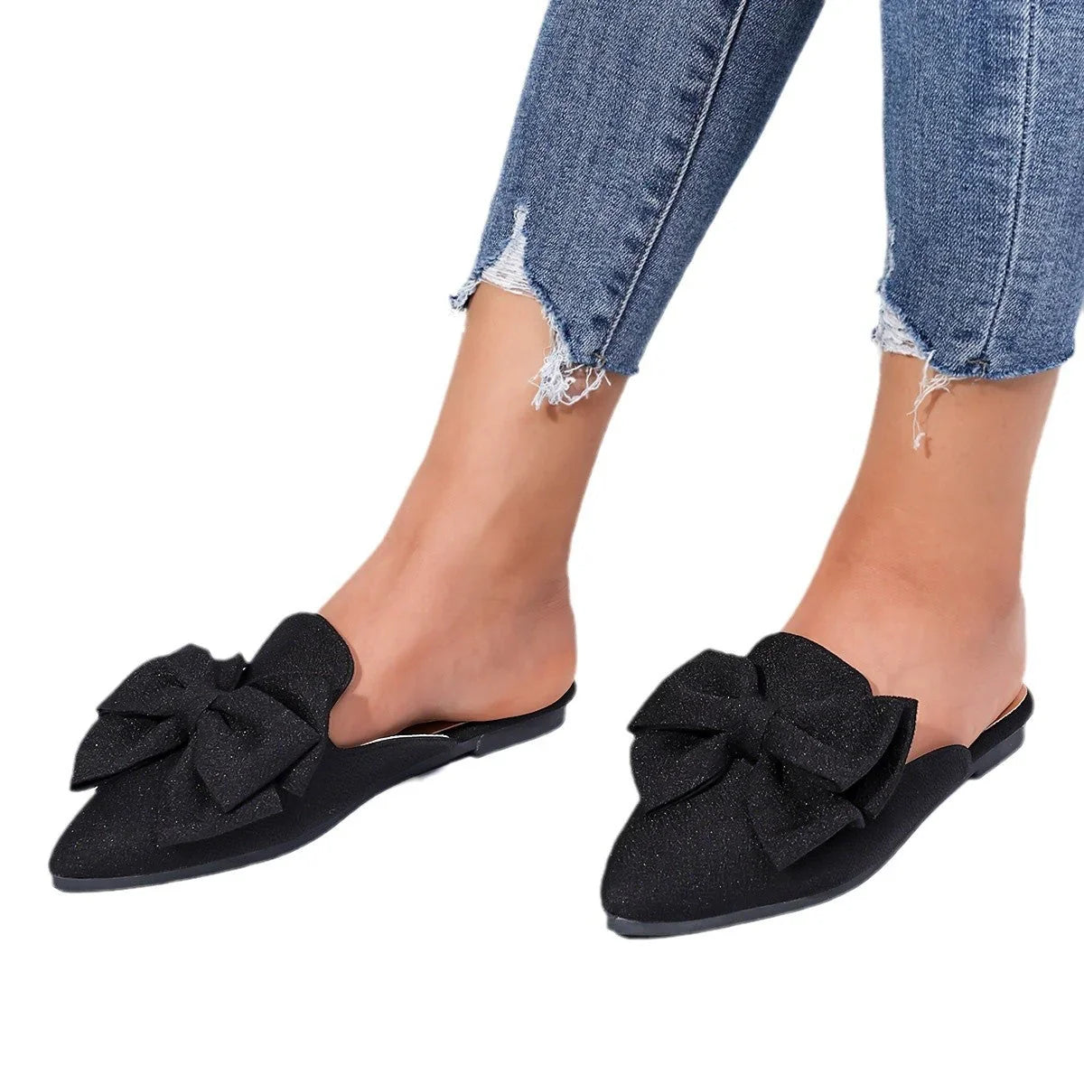 Plus Size Women's Trend Beach Slippers Sandals Bow - VAleG